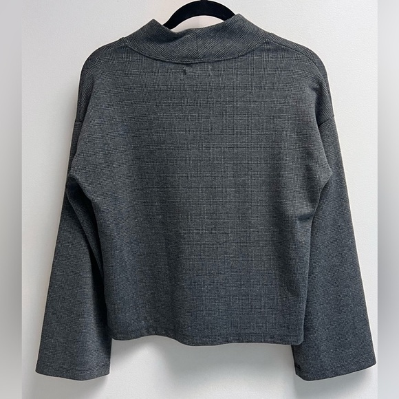 MADEWELL Women’s Wide Sleeve Mockneck Top - Glen Plaid - XS - Picture 3 of 7